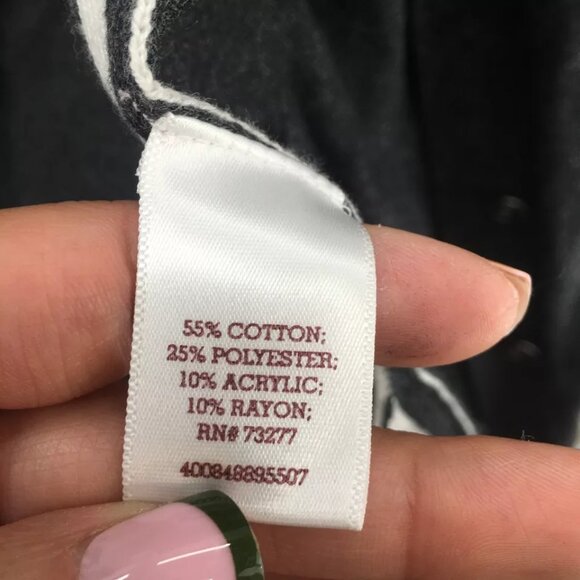 So Button Up Cardigan Sweater Womens Large Black Long Sleeve Knitted Casual - Picture 9 of 9